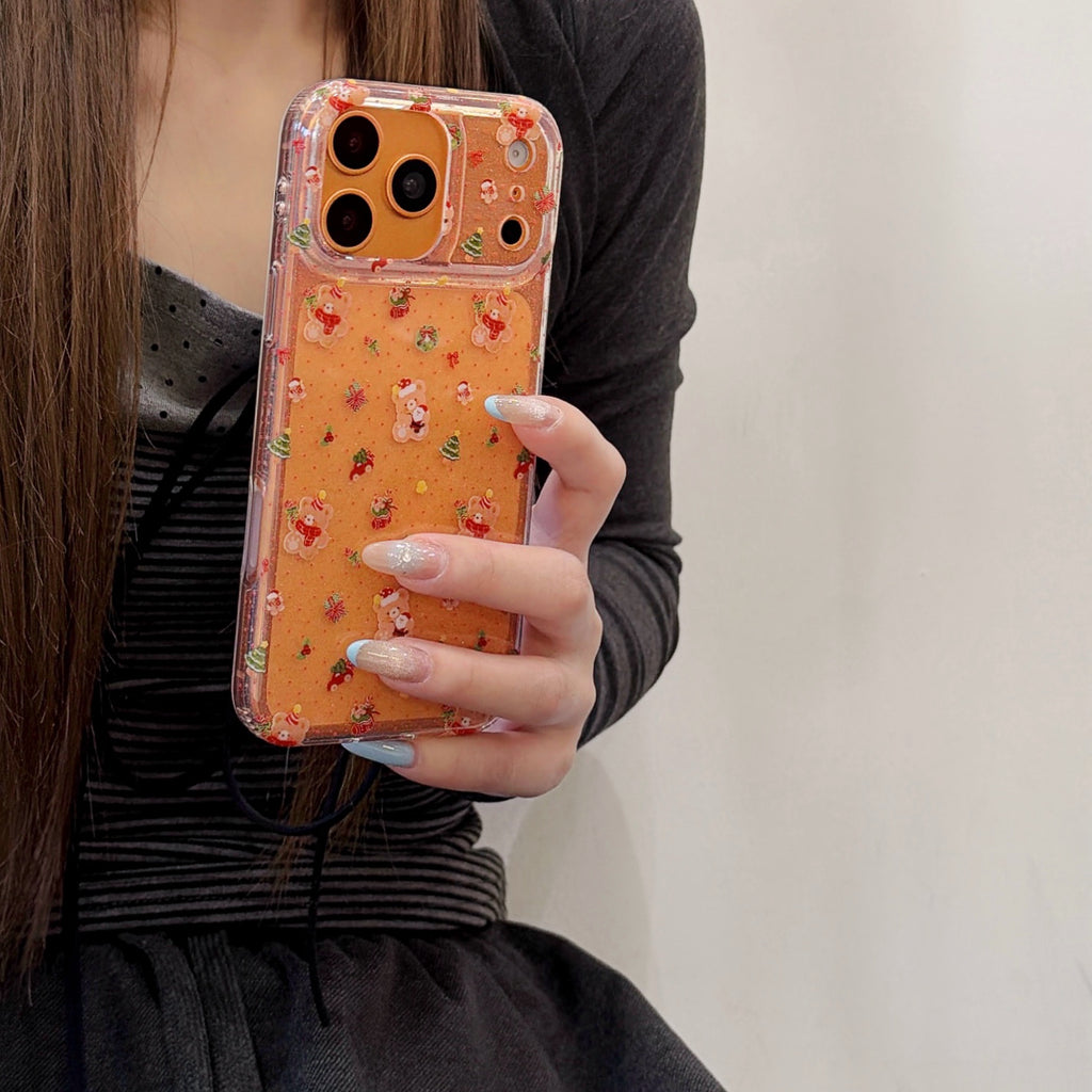 Cartoon Christmas Red Panda Cat Phone Case for iPhone 17 Pro 17 Pro Max 14 Pro Max 15 16 Pro