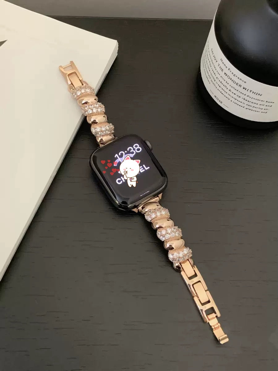 Luxury Strap for Apple Watch Series 11 10 9 8 7 6 SE 5 4 UItra 3 iWatch 49/46/45/44/42/41/40/38mm Fashion Jewelry Bracelet Band