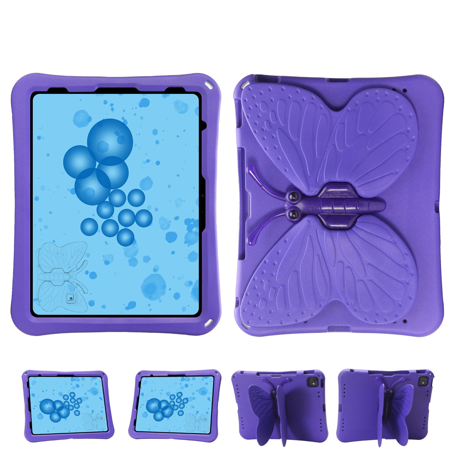 Kids EVA Anti-Fall Proof Butterfly Tablet Cases For iPad 9 Air 10.2 10.5 11 10.9 10 2022 Pro 9.7 12.9 Inch Armor Stand Tablet Case