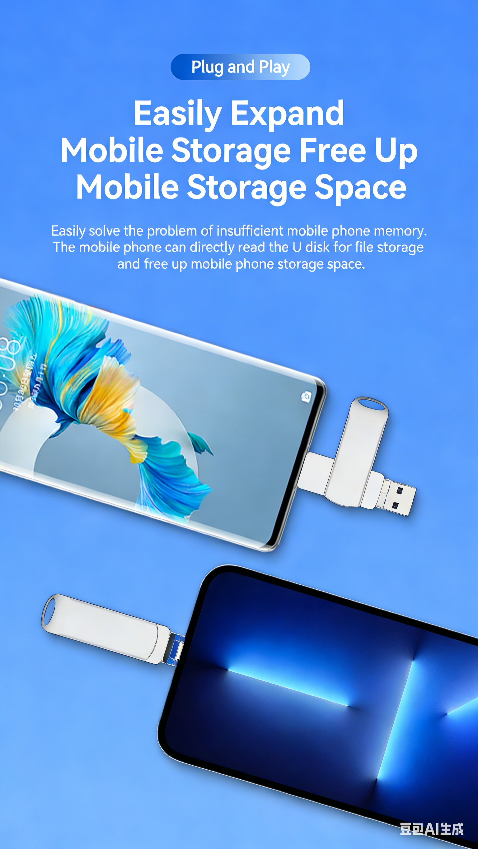Y34C TYPE C USB Flash Drive OTG 4 IN 1 USB Stick 3.0 128GB Pen Drive 64GB 256GB 512GB Pendrive for iPhone 17 16 15 14 13 Memory Disk