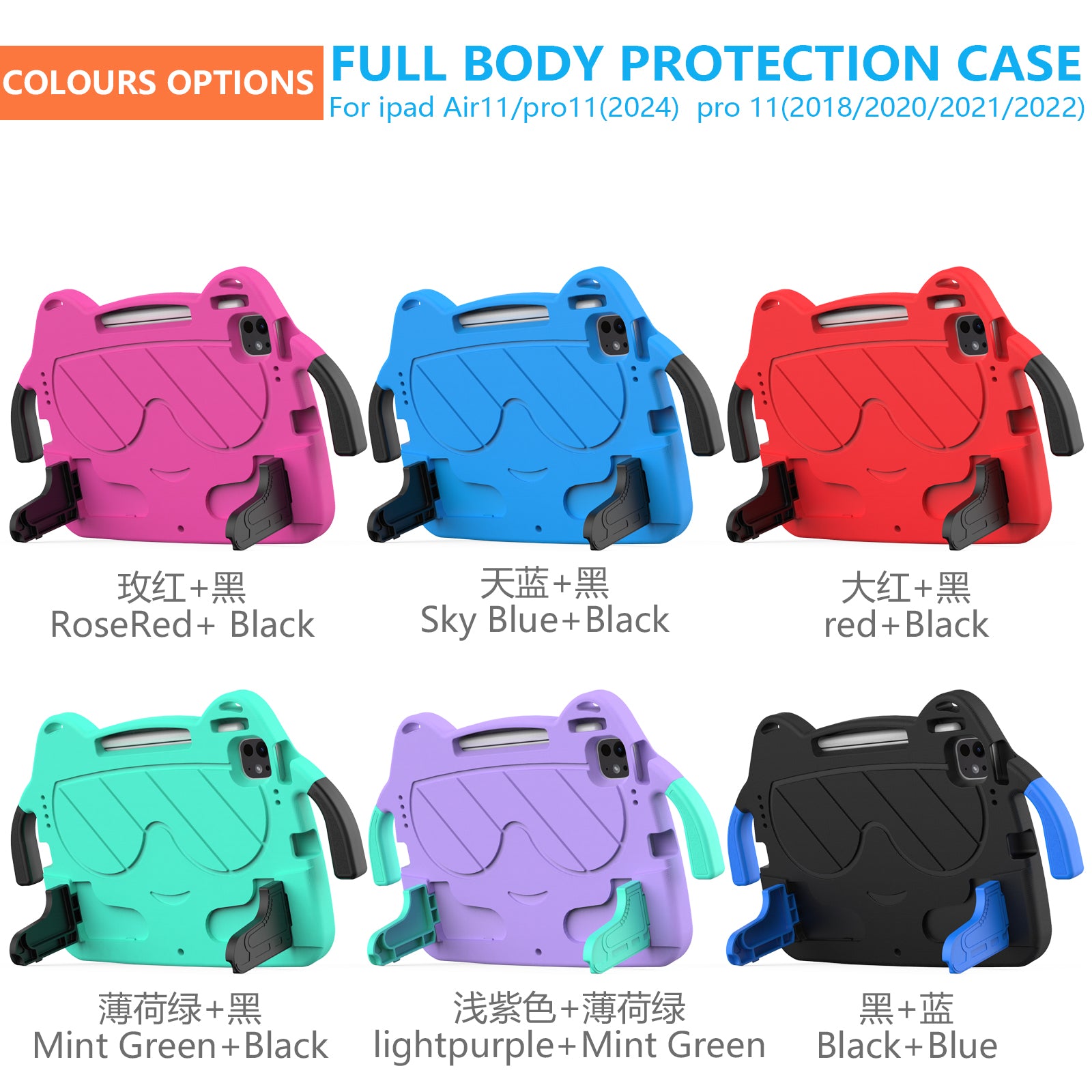 Kids Funda Little Hand Tablet Case For Samsung Galaxy Tab A 10.1 For Samsung EVA Case with Strap for A2757 A2777 A2696 with Pen Holder