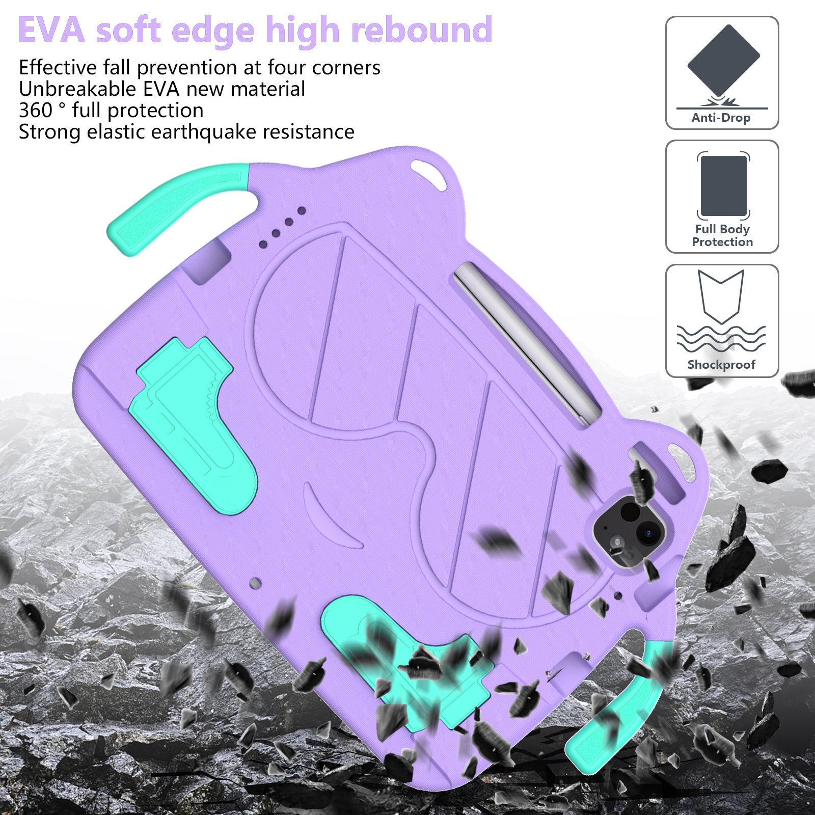 Kids Funda Little Hand Tablet Case For Samsung Galaxy Tab A 10.1 For Samsung EVA Case with Strap for A2757 A2777 A2696 with Pen Holder