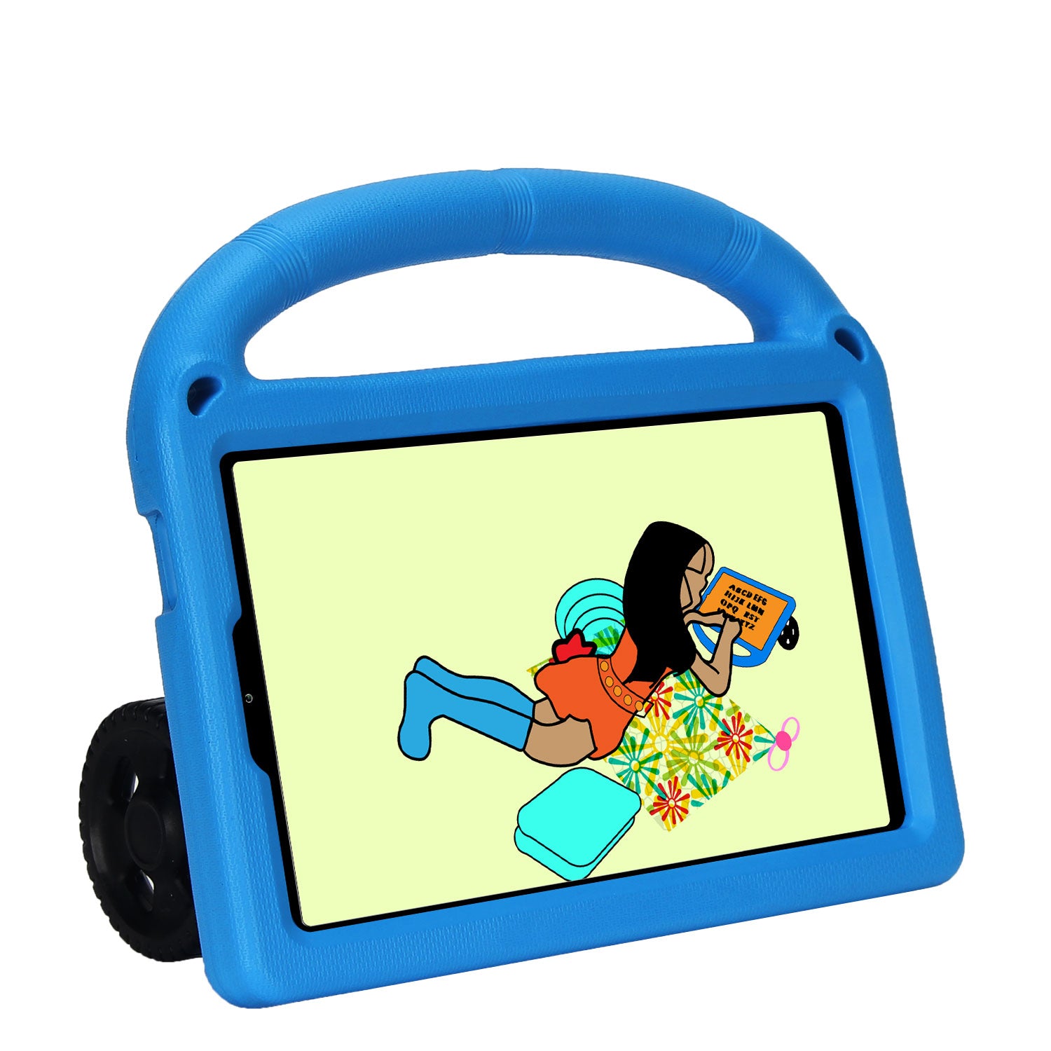 Kids Funda Wheel Tablet Case For Samsung Galaxy Tab A 10.1 For Samsung EVA Case with Strap for A2757 A2777 A2696 with Pen Holder