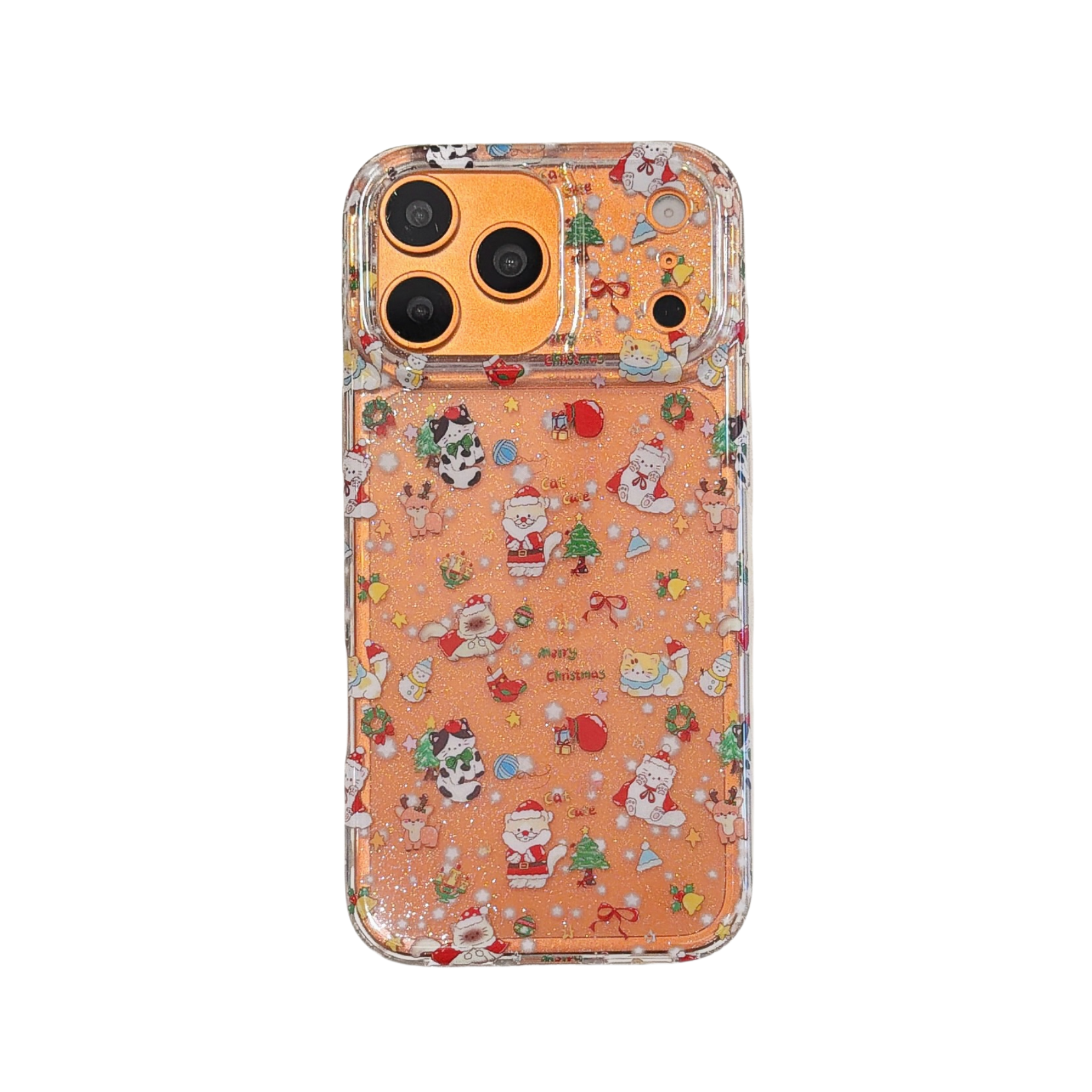 Cartoon Christmas Red Panda Cat Phone Case for iPhone 17 Pro 17 Pro Max 14 Pro Max 15 16 Pro