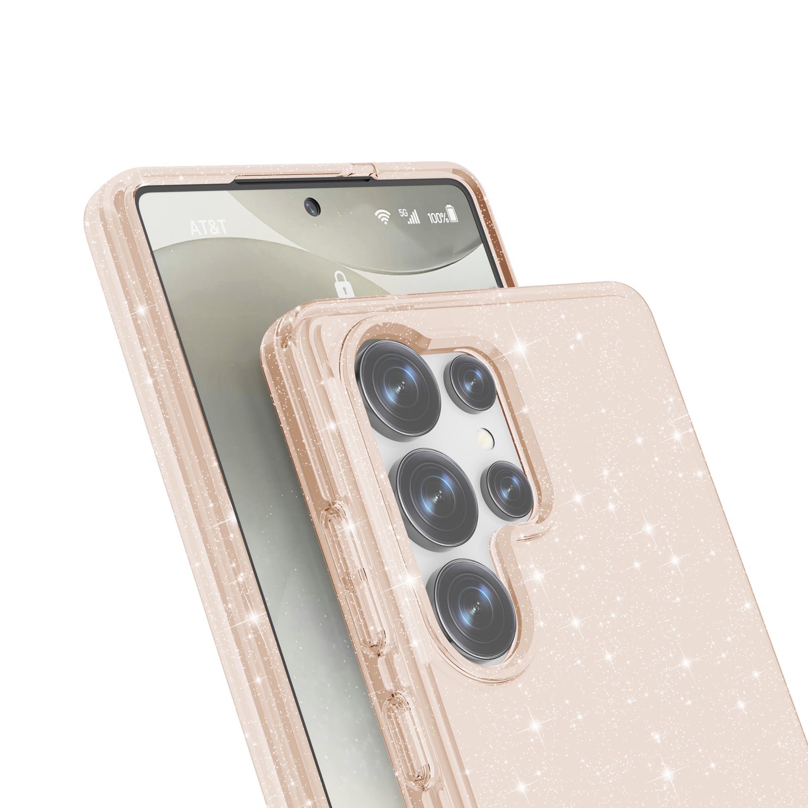 Glitter Transparent Anti-drop Protective Hard PC Soft Tpu Phone case for Samsung S25 S24 S23 S22