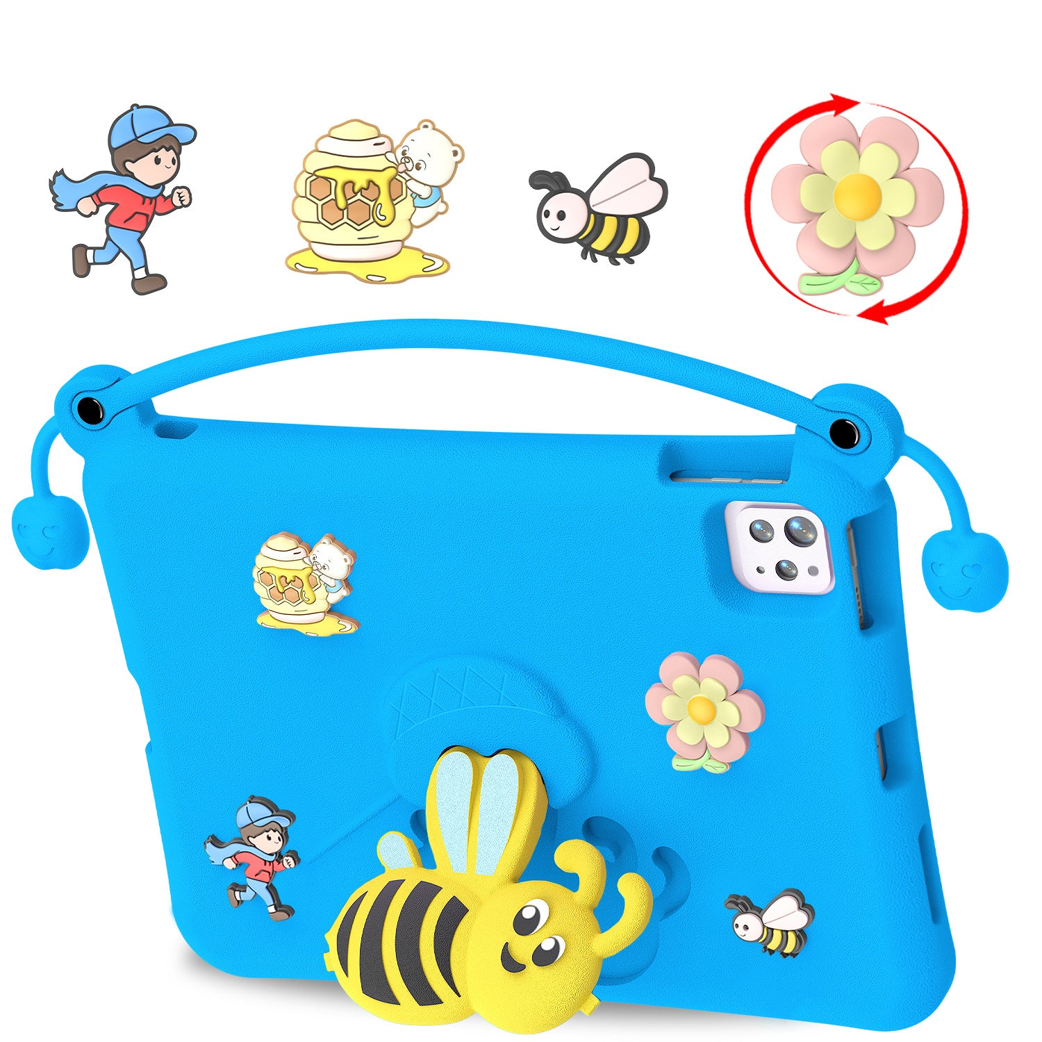 Kids Funda Bee Tablet Case For Samsung Galaxy Tab A 10.1 For Samsung EVA Case with Strap for A2757 A2777 A2696 with Pen Holder