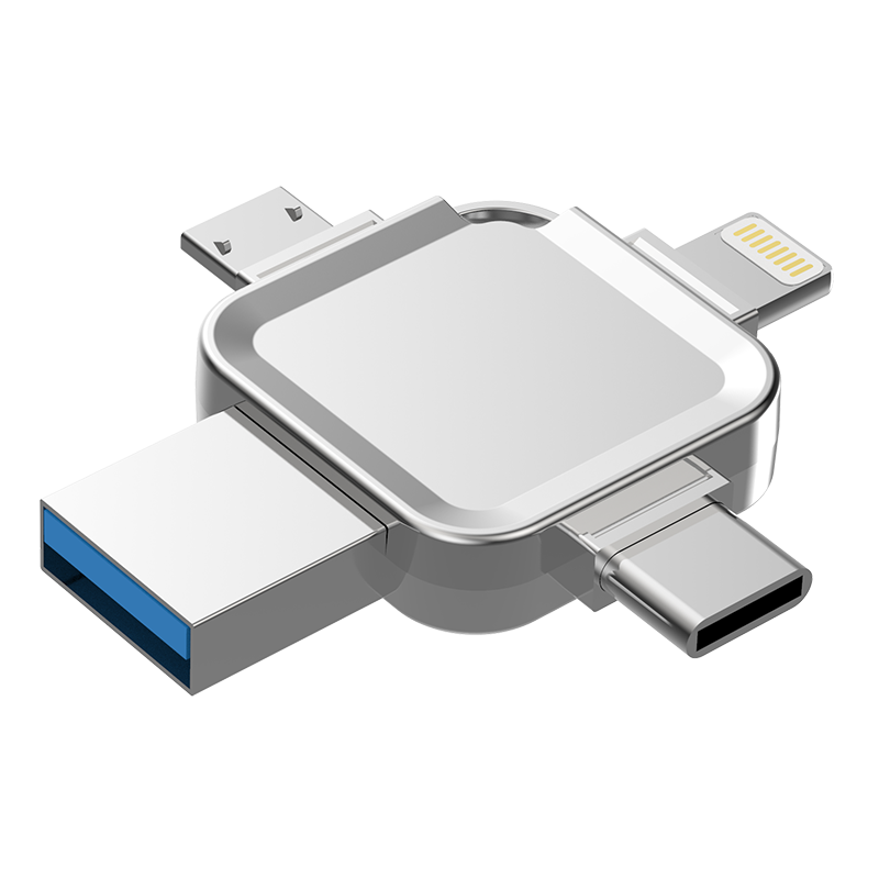 Y65 TYPE C USB Flash Drive OTG 4 IN 1 USB Stick 3.0 128GB Pen Drive 64GB 256GB Pendrive for iPhone 17 16 15 14 13 Memory Disk