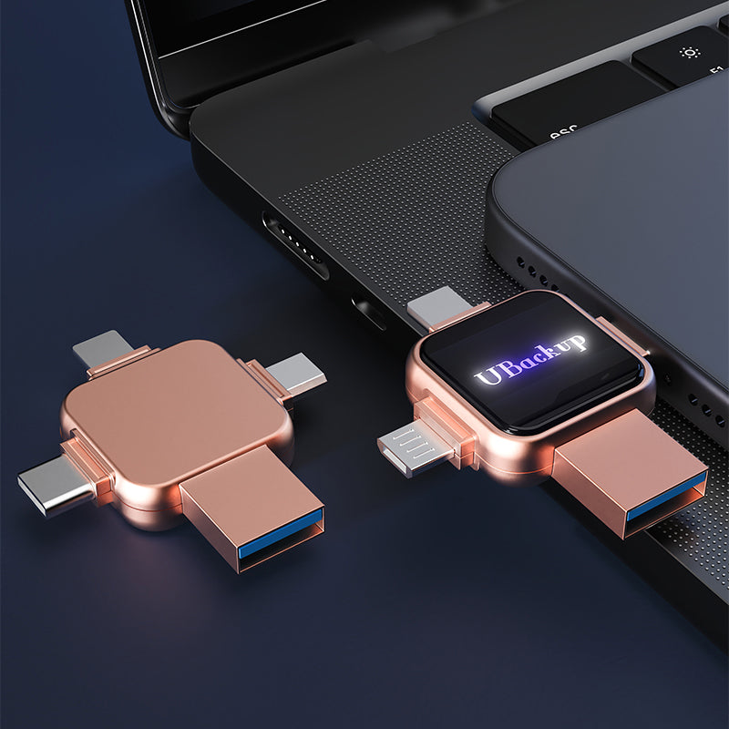 Y48 TYPE C USB Flash Drive OTG 4 IN 1 USB Stick 3.0 128GB Pen Drive 64GB 256GB 512GB Pendrive for iPhone 17 16 15 14 13 Memory Disk